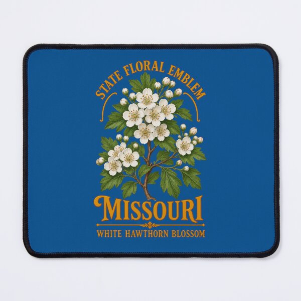 Item preview, Show-Me Region White Hawthorn Flowers Motif designed and sold by taiche.