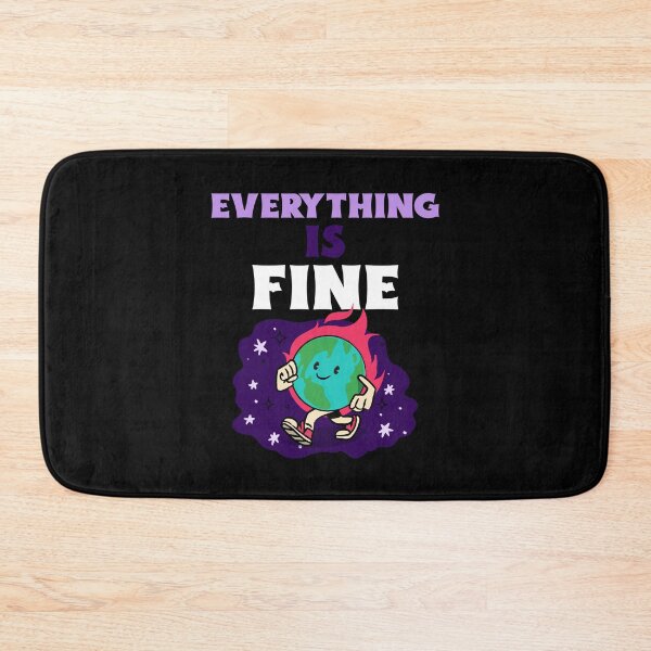 Item preview, Everything Is Fine - Cartoon Burning Earth designed and sold by chatzous.