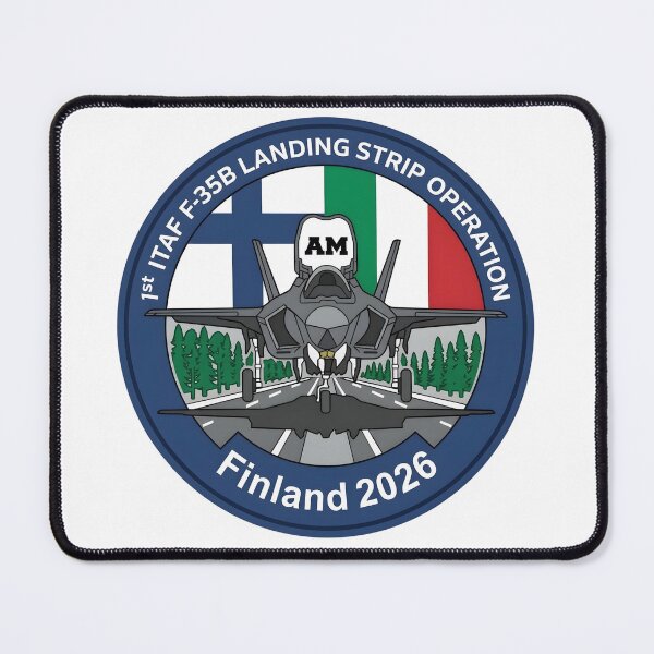 Item preview, Italian Air Force F-35B 1st Landing Strip Operation Finland 2026 Patch designed and sold by CharlieDesings.