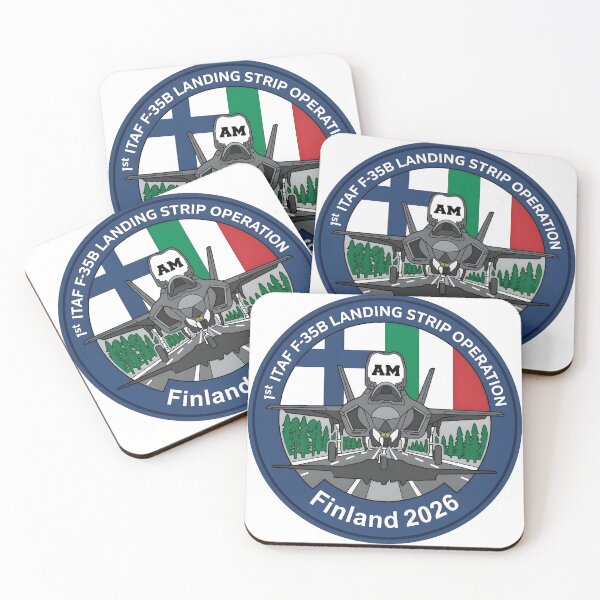 Item preview, Italian Air Force F-35B 1st Landing Strip Operation Finland 2026 Patch designed and sold by CharlieDesings.