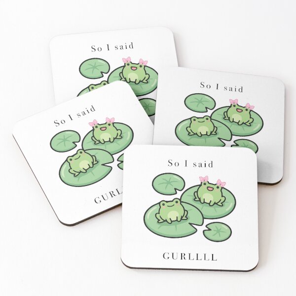 Item preview, Cute Frogs On Lily Pads So I Said GURLLLL designed and sold by Cozy Moss Studio.