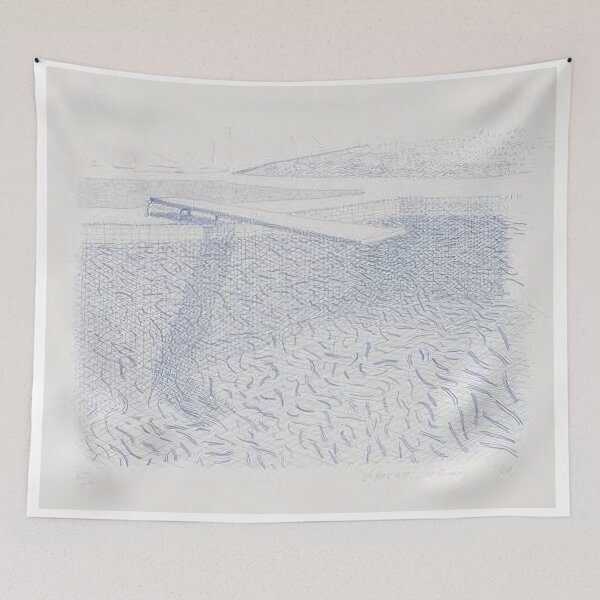 Item preview, David Hockney -  Lithographic Water Made Of Lines - Signed Print by David Hockney undefinedr designed and sold by LILLIANSTRANGEy.