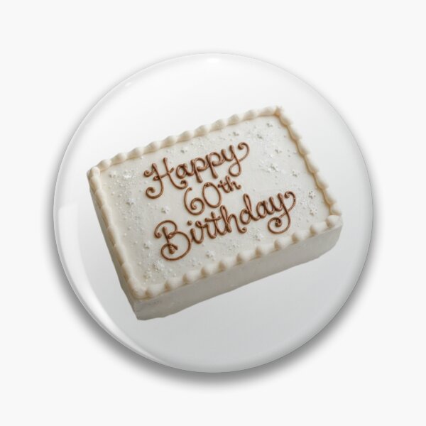 Item preview, Happy 60th birthday 60 cute adorable cake party vanilla white kawaii designed and sold by CheeseBlueprint.