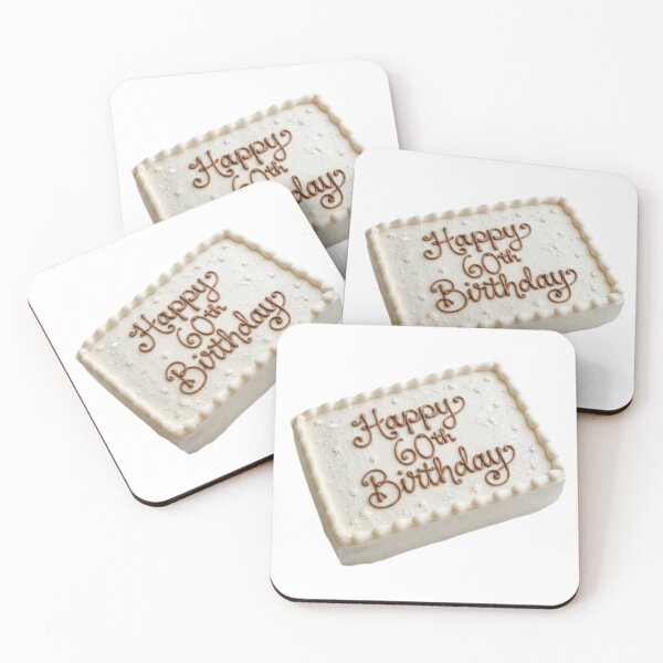 Item preview, Happy 60th birthday 60 cute adorable cake party vanilla white kawaii designed and sold by CheeseBlueprint.