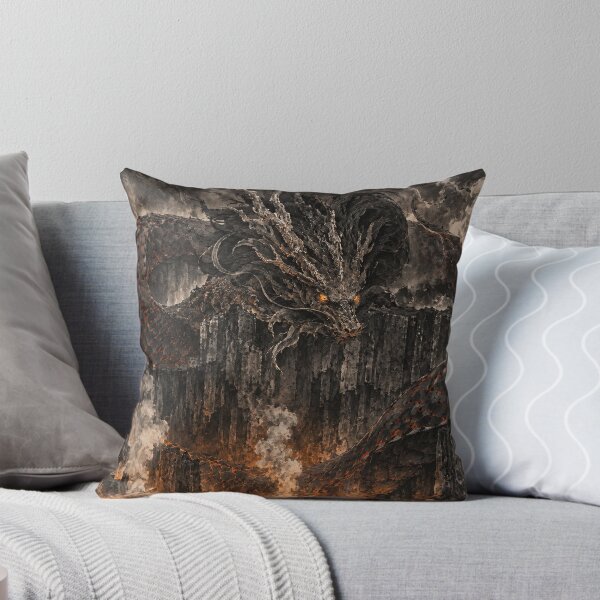 Item preview, Black Dragon Coiled Above a Lava Chasm designed and sold by MouradStudio.