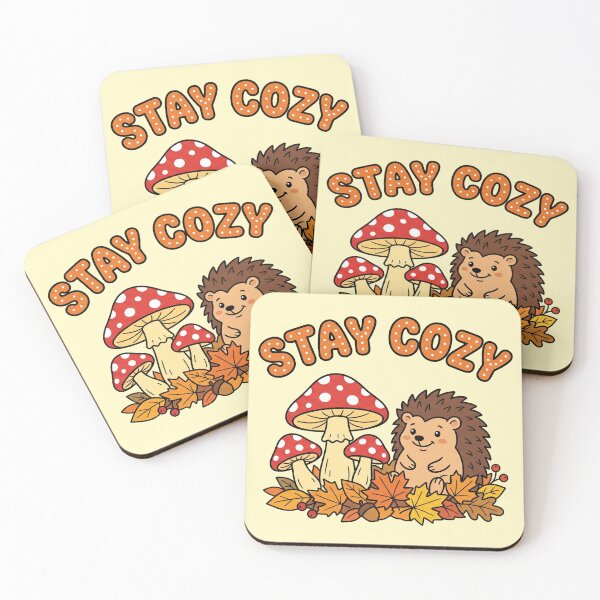 Item preview, Stay Cozy Cute Hedgehog and Autumn Mushrooms designed and sold by Studio_88.