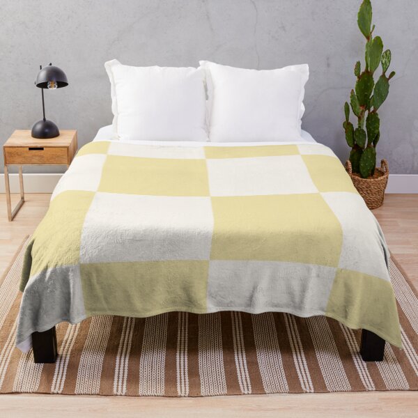 Item preview, Large Butter Yellow Checkerboard Sticker | Warm Cottagecore Checkered Pattern designed and sold by DColourMuse.