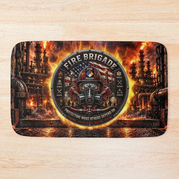 Item preview, Fire Brigade American Flag Industrial Firefighter Hazmat Rescue Challenge Coin Style Wall Art designed and sold by artistwill.