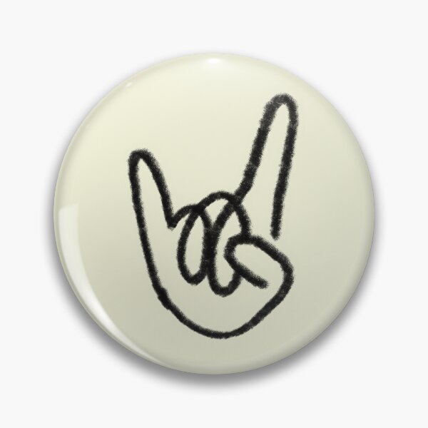 Item preview, Rock On Hand Gesture Minimalist Line Art Drawing designed and sold by AliAltinelArt.