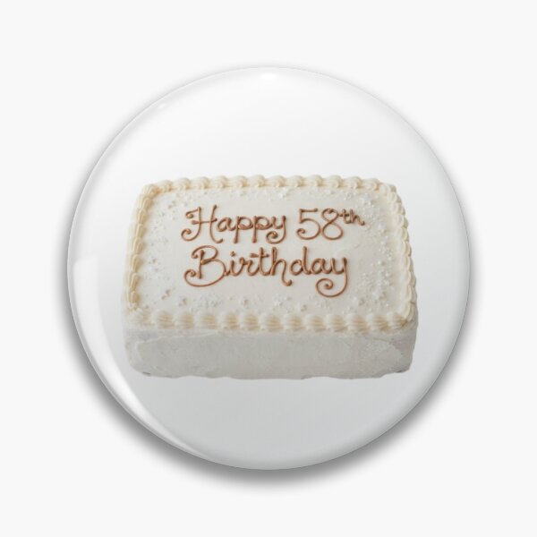 Item preview, Happy 58th birthday 58 cute adorable cake party vanilla white kawaii designed and sold by CheeseBlueprint.
