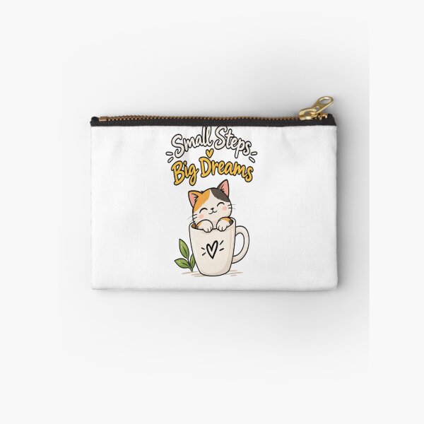 Item preview, Small Steps Big Dreams – Cute Cat Mug designed and sold by ✨ Daily Vibe Studio ✨.