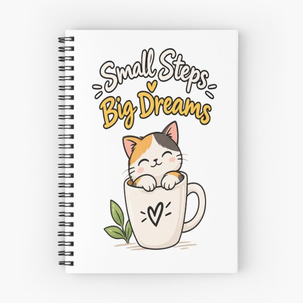Item preview, Small Steps Big Dreams – Cute Cat Mug designed and sold by ✨ Daily Vibe Studio ✨.