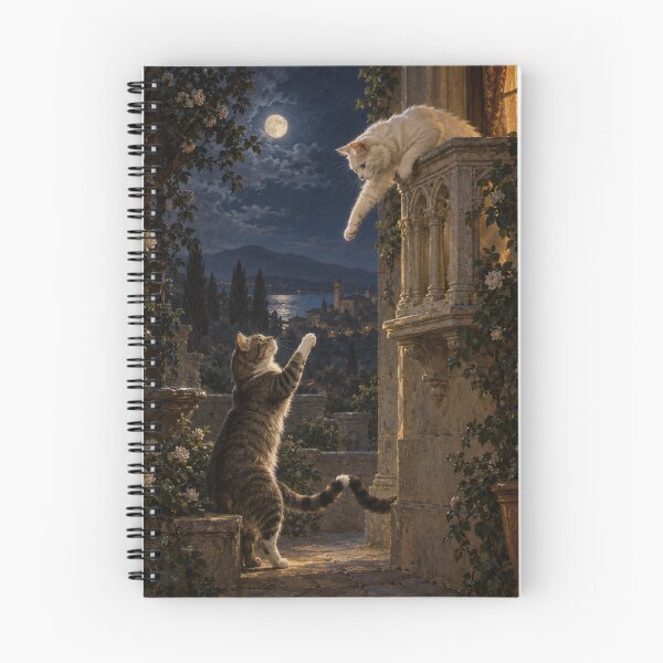 Item preview, Moonlit Reach of Two Lover Cats designed and sold by Ocelot-T.