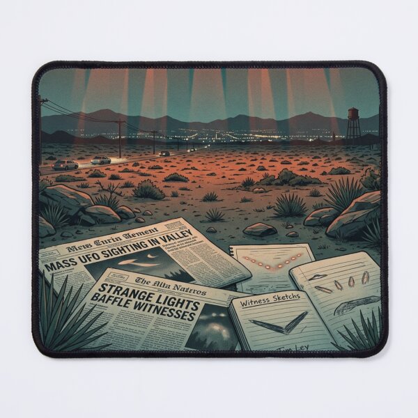 Item preview, The Phoenix Lights Incident - Custom Original UFO X-Files Case Poster Wall Art designed and sold by Cool Robot Bro..