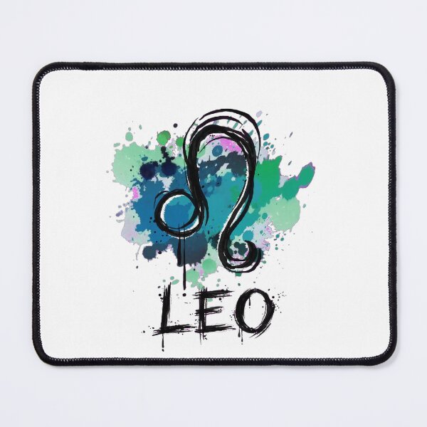 Item preview, Leo Zodiac Sign Watercolor Grunge Green Blue Art designed and sold by Vibe-Vary.