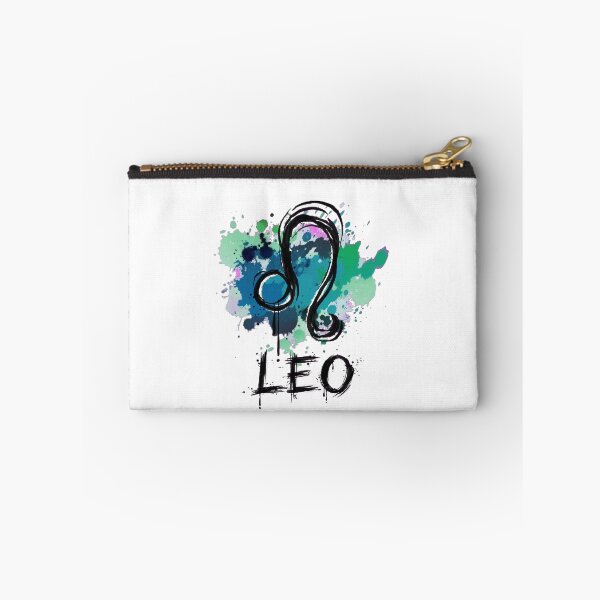 Item preview, Leo Zodiac Sign Watercolor Grunge Green Blue Art designed and sold by Vibe-Vary.