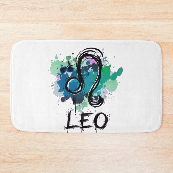 Item preview, Leo Zodiac Sign Watercolor Grunge Green Blue Art designed and sold by Vibe-Vary.