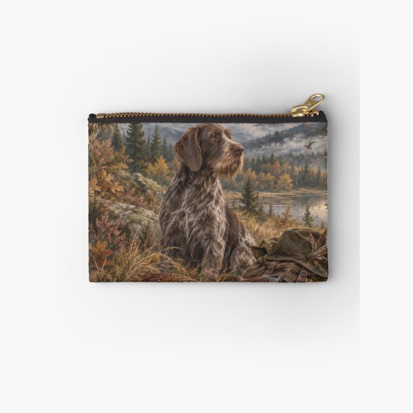 Item preview, German Wirehaired Pointer Hunting – Drathaar & Pheasant designed and sold by TammyHunterArt.