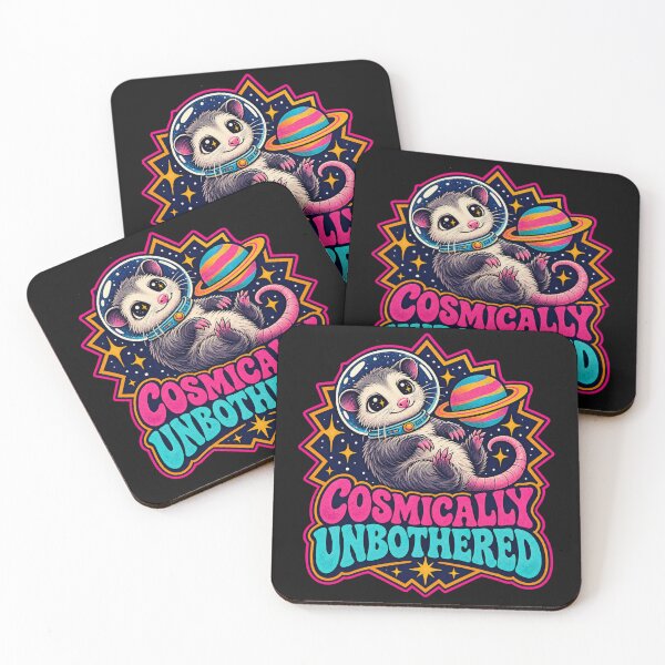 Item preview, Cosmically Unbothered – Cute Space Opossum Retro Cosmic Animal designed and sold by Planetporridge.
