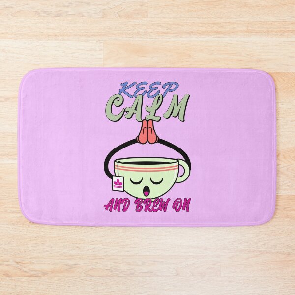 Item preview, Keep Calm and Brew On Cute Teacup Meditation designed and sold by chatzous.