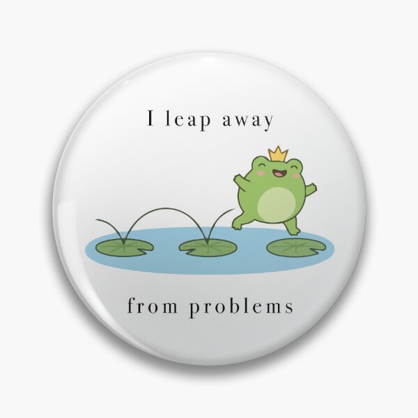 Item preview, Cute Crown Frog Leap Away From Problems designed and sold by Cozy Moss Studio.