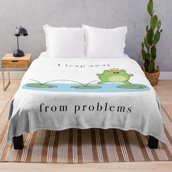 Item preview, Cute Crown Frog Leap Away From Problems designed and sold by Cozy Moss Studio.
