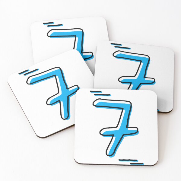 Item preview, Number 7 - Bold Blue Artistic Numeral Design designed and sold by Dyche Studio.