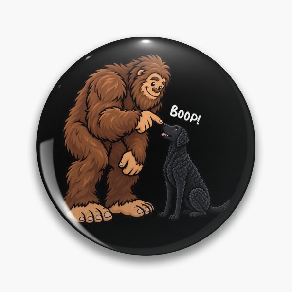 Item preview, Bigfoot and Curly Coated Retriever Boop Fun Design Sasquatch designed and sold by rafaeltto.