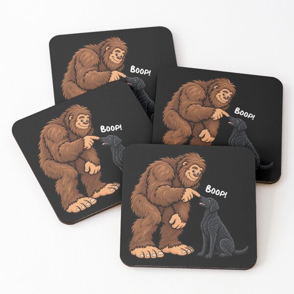 Item preview, Bigfoot and Curly Coated Retriever Boop Fun Design Sasquatch designed and sold by rafaeltto.