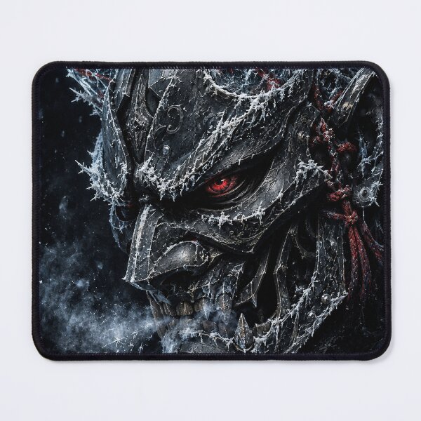 Item preview, Frozen Oni Samurai Helmet with a Crimson Eye designed and sold by MouradStudio.