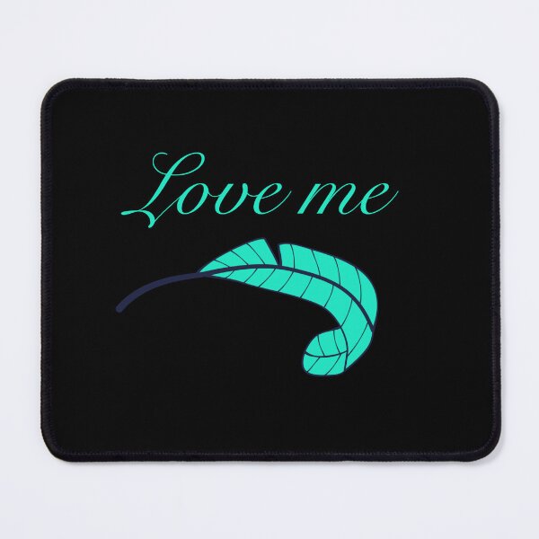 Item preview, Love Me – Turquoise Feather Typography designed and sold by VariusDesigns.
