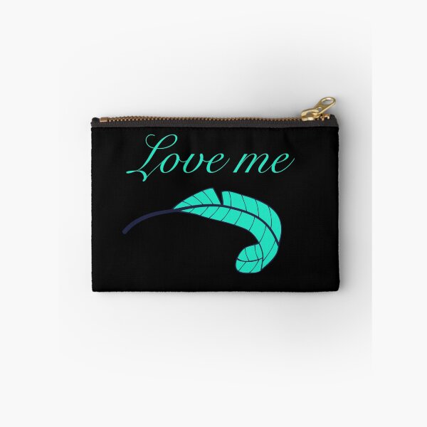 Item preview, Love Me – Turquoise Feather Typography designed and sold by VariusDesigns.