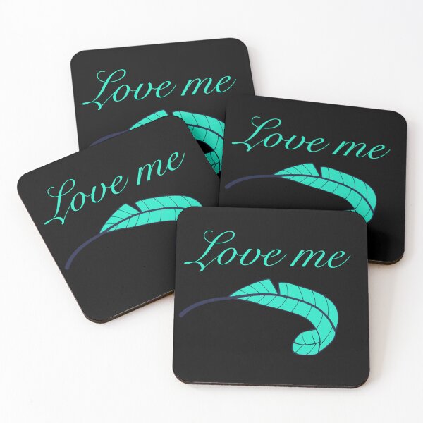 Item preview, Love Me – Turquoise Feather Typography designed and sold by VariusDesigns.