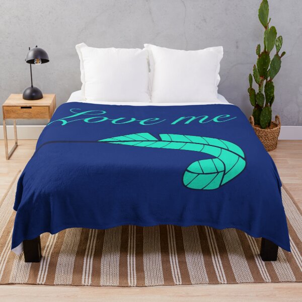 Item preview, Love Me – Turquoise Feather Typography designed and sold by VariusDesigns.