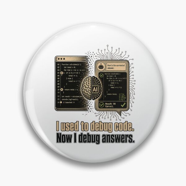 Item preview, Funny AI Quote: I used to debug code, now answers  designed and sold by bluesquidink.