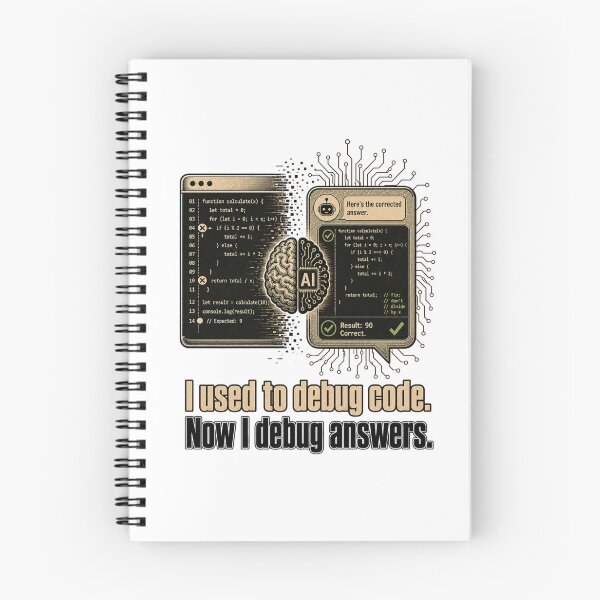 Item preview, Funny AI Quote: I used to debug code, now answers designed and sold by bluesquidink.