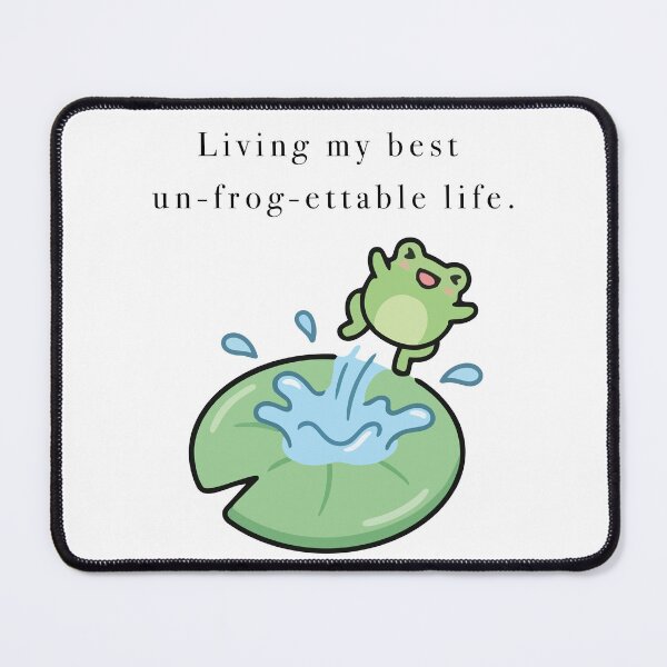 Item preview, Cute Frog Water Splash Unfroggettable Life designed and sold by Cozy Moss Studio.
