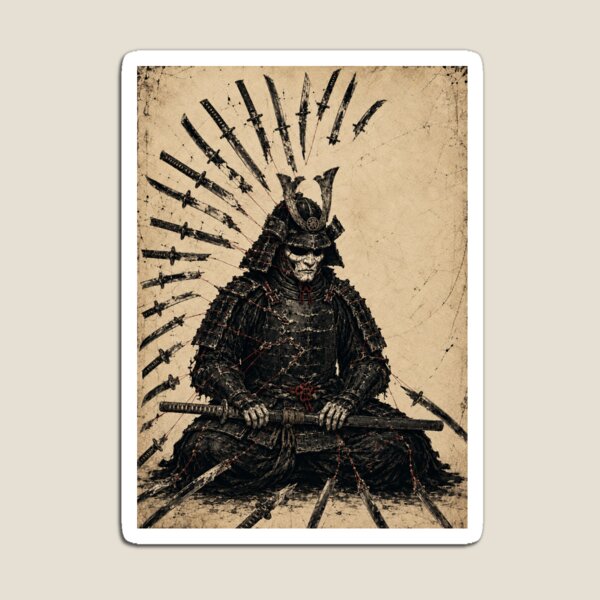 Item preview, Seated Samurai within a Radial Sword Field designed and sold by MouradStudio.