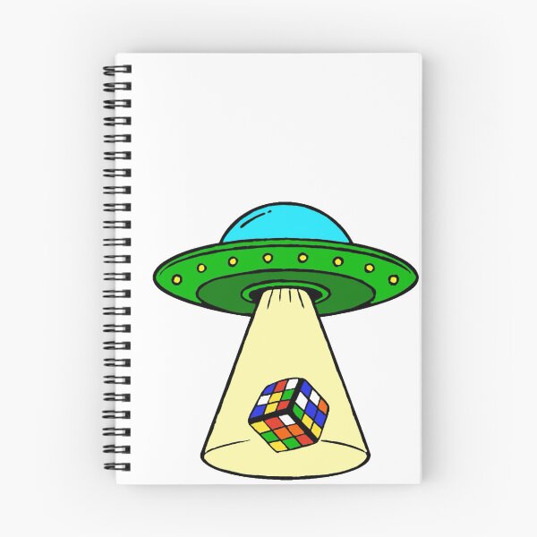 Item preview, UFO Abducting Rubiks Cube designed and sold by KayCozyStickers.