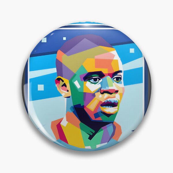 Artikelvorschau, Illustrationsdesign inspiriert von Ngolo Kante, einem Fußballspieler entworfen und verkauft von RainbowPawzies.