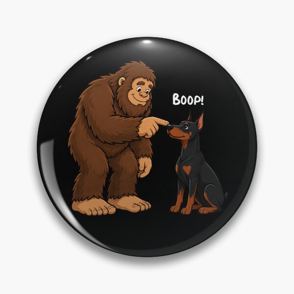 Item preview, Bigfoot and Doberman Pinscher Boop Fun Design Sasquatch designed and sold by rafaeltto.