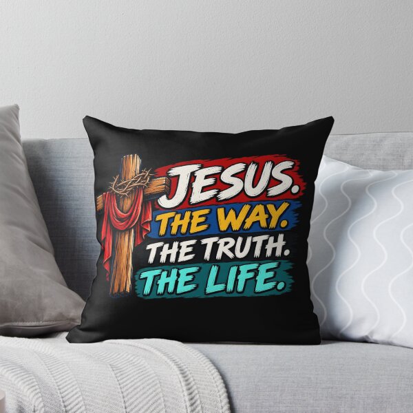 Item preview, Jesus The Way The Truth The Life - Christian Cross Bible Verse designed and sold by Fine Art California.