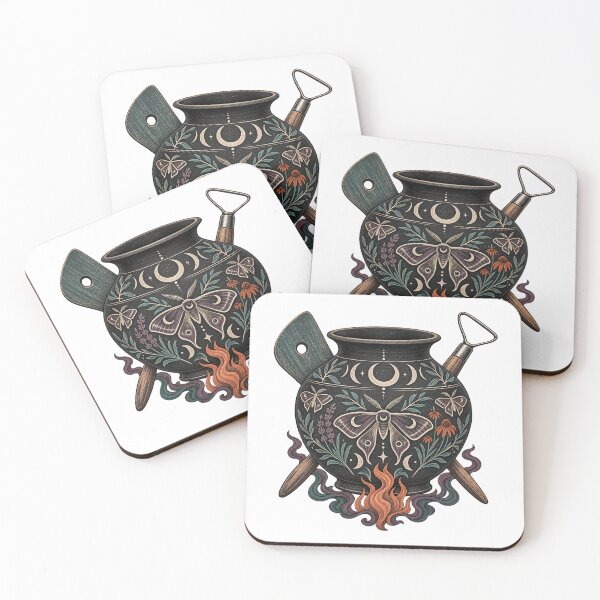 Item preview, Goth Pottery Moth and Moon Ceramic Artist Design designed and sold by UrbanCanvvas.