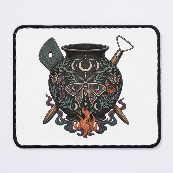 Item preview, Goth Pottery Moth and Moon Ceramic Artist Design designed and sold by UrbanCanvvas.