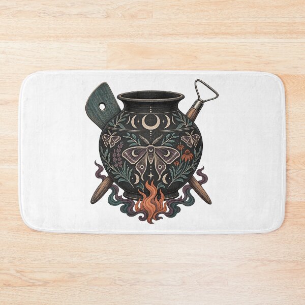 Item preview, Goth Pottery Moth and Moon Ceramic Artist Design designed and sold by UrbanCanvvas.