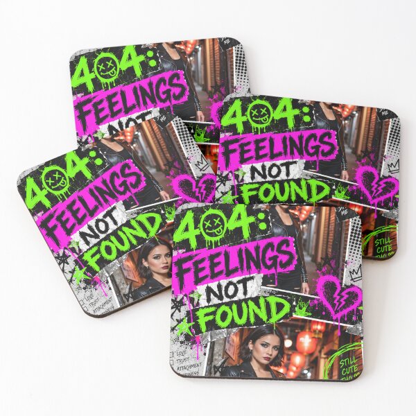 Item preview, 404 Feelings Not Found Neon Grunge Aesthetic designed and sold by MetaModel Editions.