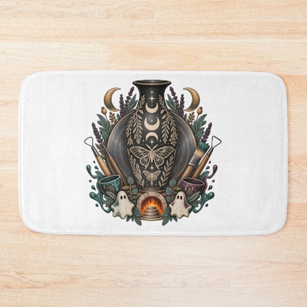 Item preview, Halloween Ceramicist Moon Moth Pottery Studio designed and sold by UrbanCanvvas.