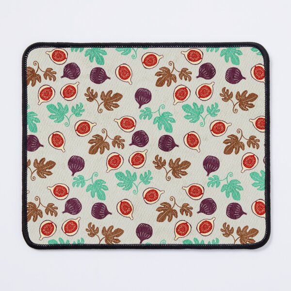 Item preview, Botanical Fig Lino Print Retro Fabric Pattern designed and sold by LafinaArt.