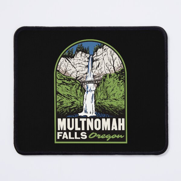 Item preview, Multnomah Falls Oregon Vintage Waterfall Travel Badge designed and sold by HalpinDesign.