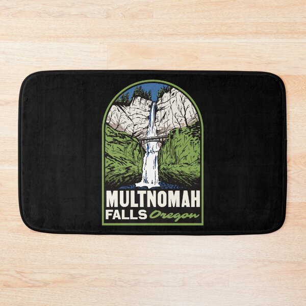 Item preview, Multnomah Falls Oregon Vintage Waterfall Travel Badge designed and sold by HalpinDesign.